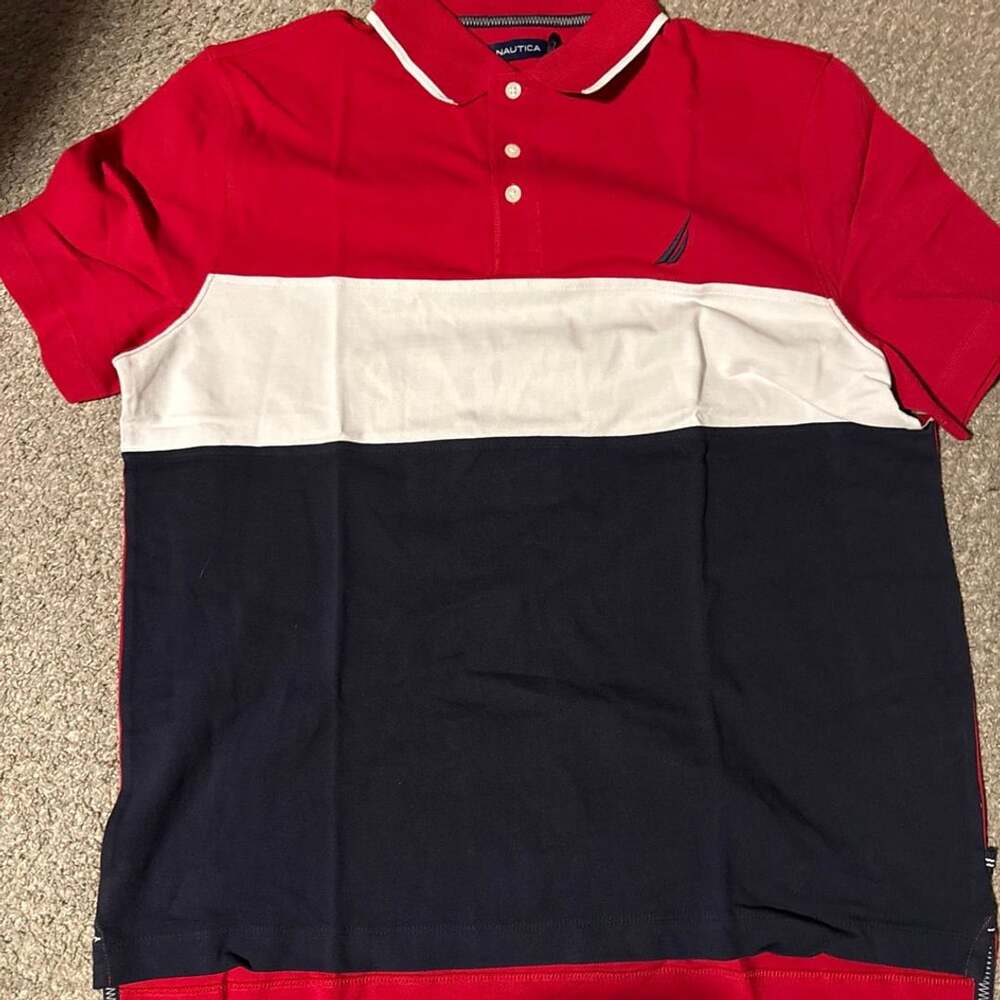 NWT Nautica Colorblock Polo Shirt
